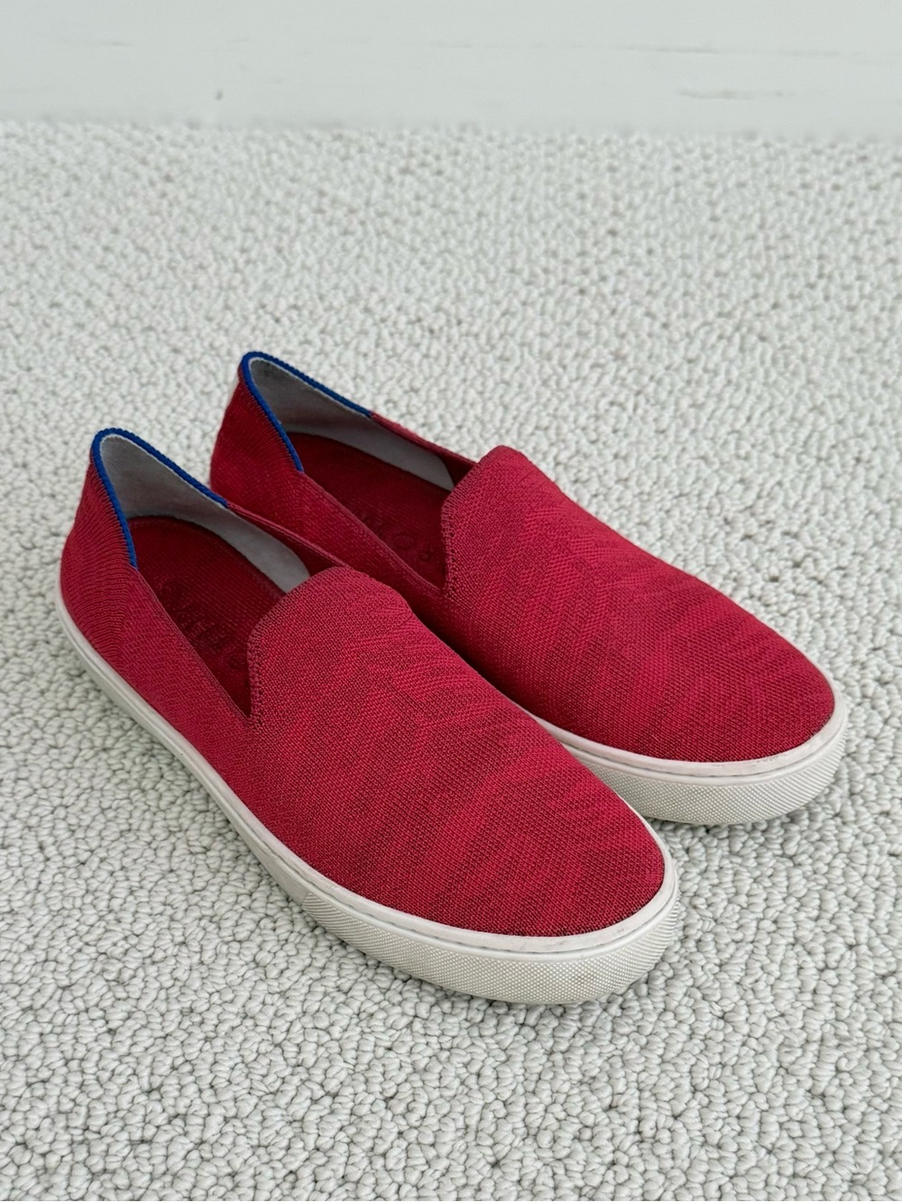 Rothy’s Red Tiger Slip-On Sneakers